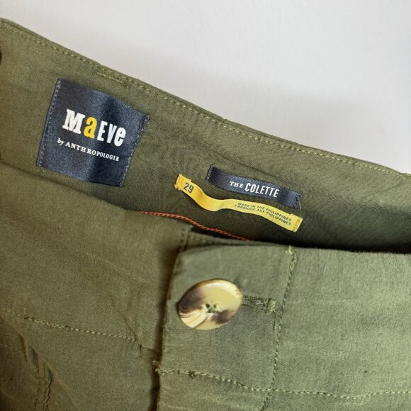 Maeve The Colette Pants 29 Green Wide Leg - Picture 5 of 5